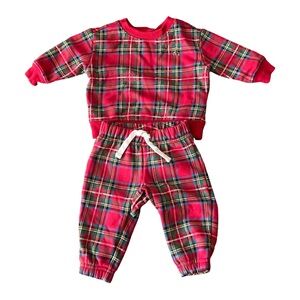 GAP Red Plaid Kids Pajama Set